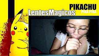 mexican college girl with glasses learning something new