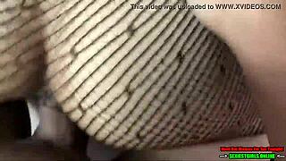 I fuck this skinny babe in fishnets from behind