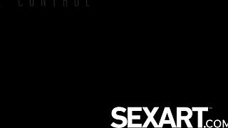 stunning redhead jia lissa rides huge dildo to ecstasy.