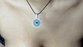 Spitting on my big ebony tits