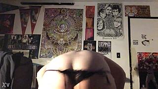 gay boy shakes his big ass in a playful dance, inviting more fun