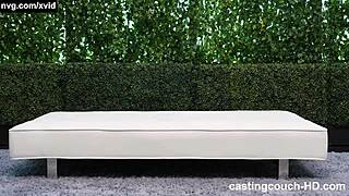 perfect ass white girl tries anal on sofa with big cock.