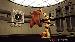 extreme sex in restraints with big tits beauty getting fucked hard