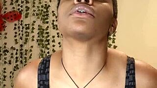 Spitting on my big ebony tits