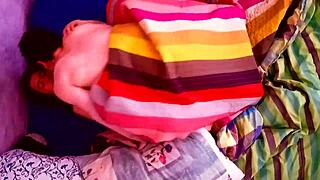 Young Latin Couple Caught Making Love in Top View Shot