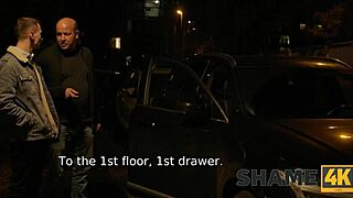 Caught In The Car: Mature Wife's Shaved Pussy Masturbation Shocks Her Husband