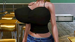 In honey select, the dragon maid lucoa bounces her huge tits