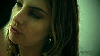 intense sucking and teasing in stockings leads to creampie with big cock