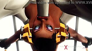 extreme sex in restraints with big tits beauty getting fucked hard