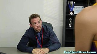 Cheerleader Riley Reid Tastes Coach's Jizz in Wild Locker Room Action!