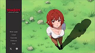 Tomboy Love In Hot Forge Hentai Game Ep 1: She Masturbates Thinking Of You!