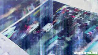 Security Officer Makes Ashley Lane Gag On His Big Man Meat!