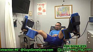 Angel Ramiraz, Naked Doctor, Jerks Restrained Cock at Cum Clinic Extraction 6. Watch Full Film at Guysgonegynocom.