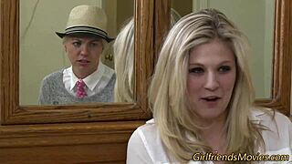 Big tit lesbian oral session