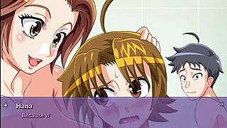 my neighbor gets a handjob from my wife in hana ntr game 😏