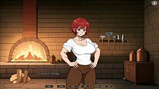 Tomboy Love In Hot Forge Hentai Game Ep 1: She Masturbates Thinking Of You!