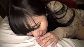 i love honoka's blowjobs, riding her to a creampie finish.