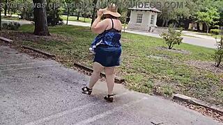 Big ass milf at the park doggystyle creampie