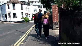 Sensi licks russian milf pussy in park