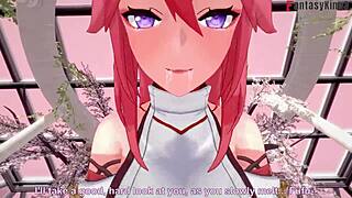 YAE MIKO EXPLORES FANTASY IN GENSHIN IMPACT WITH PINK HAIRED GIRL