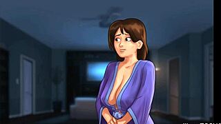 summertime saga unfolds as a milf savors his impressive white cock.