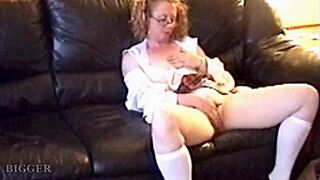 Can You Handle This Student in Plaid Skirt Stuffing Her Shaved Pussy with Toys for Teacher?