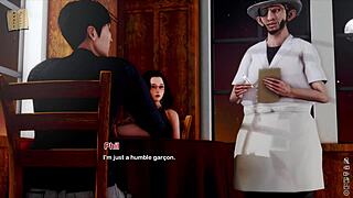 Hey, is this hot housewife giving handjob to monster cock at home?