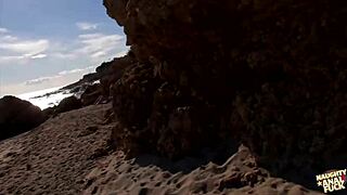 A woman of a certain age seduces a man she met at the beach and they have anal sex.