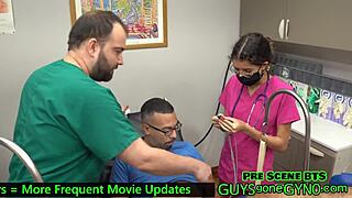 Angel Ramiraz, Naked Doctor, Jerks Restrained Cock at Cum Clinic Extraction 6. Watch Full Film at Guysgonegynocom.