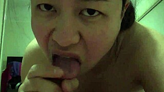 Asian Milf POV Cock Play Sucking Cum