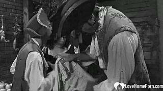 A slutty girl satisfies two hard cocks at once