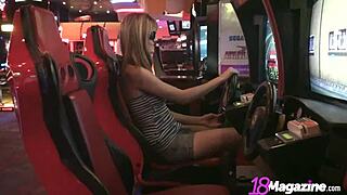 i'm lilly luck, a fringe-haired blonde babe with long legs, wearing a super sexy tight dress, ready to play with an old coed.