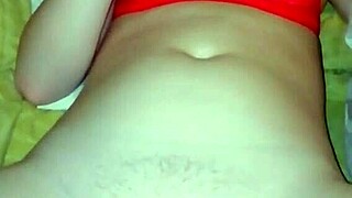 girl uses cucumber for homemade fun