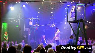 Horny redhead couple at pool party swinging