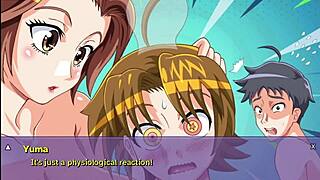 my neighbor gets a handjob from my wife in hana ntr game 😏