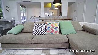 Can you handle watching this petite chestnut blow and fuck a huge dick? Petite and wild!