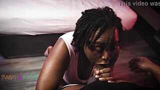 This bbw ebony rides him wild all night. Her tight grip never lets up.