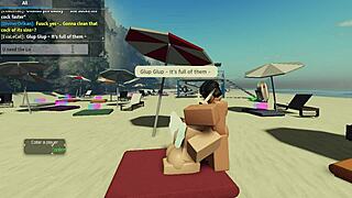roblox condo 2 sucking a huge cock on the beach