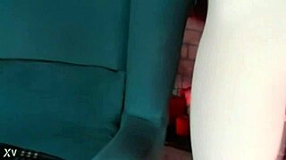 sweet eaton teases in fitted white leggings on webcam 😍