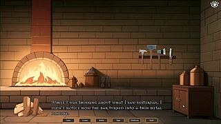 tomboy love in hot forge hentai game ep 2 risky blowjob under the table in public