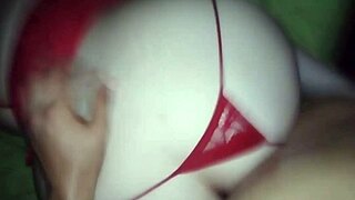 hot brunette bent over taking big cock doggystyle!