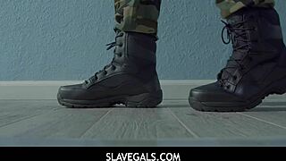 Slavegals - Military Teens Free Used in Camp with Hard Anal - Callie Black Dani Blu