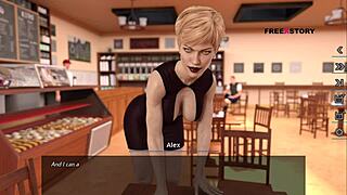 All Sex Scenes of Nora - Dreams of Desires Game - Alex Fucking All 3 Holes of Nora in Ladies Washroom!