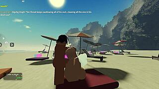 Roblox condo 2: Enjoying a big dick on the beach
