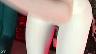 sweet eaton teases in fitted white leggings on webcam 😍