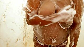 Indian Aunty's Shower Bathing Her Big Tits