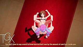 in the anime game, nobara engages in futanari sex with jujutsu characters in hentai yuri lesbian scenes