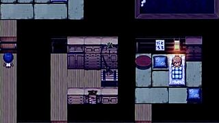 Tanned girl Natsuki pees in forest during hentai game episode 9