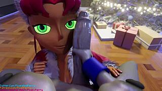 Teen titans pixel perry rides and bends over for big cock.