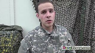 uh, gay soldiers gettin’ wild outdoors in sexy orgy!